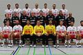 Der Kader des HSC Bad Neustadt für die Saison 2020/21 in der 3. Liga Mitte: Benjamin Herth (hinten von links), Maximilian Drude, Jure Fistonic, Franziskus Gerr, Christopher Früh, Vilim Leskovec, Benjamin Trautvetter und (Mitte von links) Luisa Braun (Ergotherapeutin), Carsten Pusch (Fitnesscoach), Dr. Thomas Jansen (Mannschaftsarzt), Walther Gütlein (Mannschaftsverantwortlicher), Dr. Tobias Fröhling (Mannschaftsarzt), Frank Ihl (Trainer), Volker Thiel (Vorsitzender HSC Bad Neustadt e. V.), Eduard Mardian (Geschäftsführer) sowie (vorne von links) Leon Demmel, Noah Hahn, Ioannis Fraggis, Felix Schmidl, Sebastian Kirschke, Stanislaw Gorobtschuk, Benedikt Kleinhenz, Felix Wolf und Noah Streckhardt. Es fehlt: Emir Rovcanin.