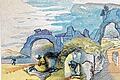 Dalí: Szene zu Dantes &bdquo;Purgatorio&ldquo;.