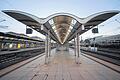 Leere: Bahnsteig am Mainzer Hauptbahnhof