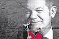 Wahlplakat von Olaf Scholz: Der Erste Bürgermeister von Hamburg blickt der Abstimmung am Sonntag entspannt entgegen. Der Sozialdemokrat muss um sein Amt nicht fürchten.