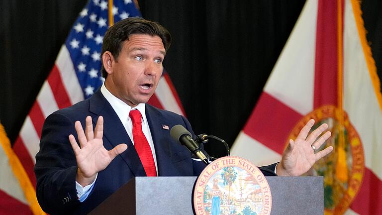 Floridas Gouverneur Ron DeSantis - „Florida ist kein Ort, an dem diese Art von Verhalten willkommen ist”, sagt Gouverneur Ron DeSantis. (Archivbild) Floridas Gouverneur Ron DeSantis - „Florida ist kein Ort, an dem diese Art von Verhalten willkommen ist”, sagt Gouverneur Ron DeSantis. (Archivbild)