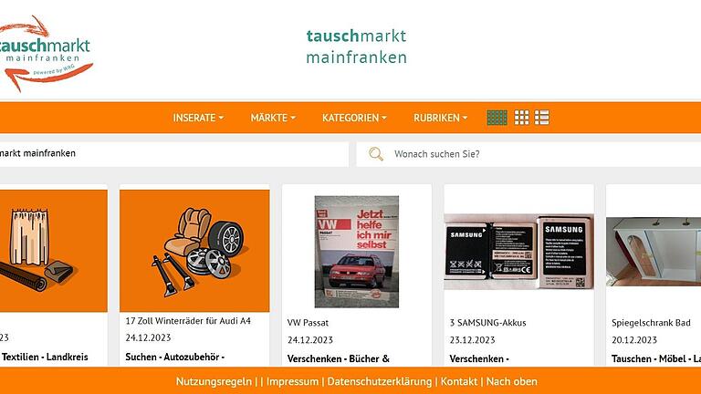 Beim Tauschmarkt Mainfranken kann man Dinge unkompliziert verschenken oder tauschen.