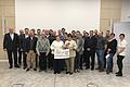 Große Freude bei den Empfängern der vielen Spenden: Die beiden Raiffeisenbank im Grabfeld-Vorstände Hendrik Freund und Horst Klumb konnten unlängst vielen Kommunen, Vereinen und anderen Organisationen einen Scheck überreichen.