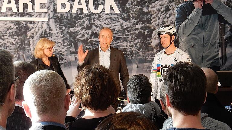 Pressekonferenz mit Susanne Puello (von links), Präsident Kai Wärn und Guido Tschugg.Foto Gerd Landgraf