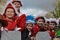 Kleine Gemeinde – im Fasching ganz groß: Auch der Nachwuchs fehlt nicht, wie hier auf dem Kinderwagen 'Faschingshochburg' in Ermershausen zu sehen ist.