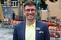 Geschäfstleiter Marco Maiberger freut sich über die Wahl des Ochsenfurter 'Schlössle' als neuen Sitz für die Geschäftsstelle des Tourismusverbandes Fränksiches Weinland.