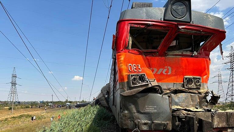 Zugunglück in Russland       -  Der Verkehr auf der Strecke wurde vorübergehend eingestellt.