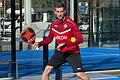 'Ich will einfach gewinnen.' Kickers-Neuzugang Alexander Winkler beim teaminternen Padel-Turnier