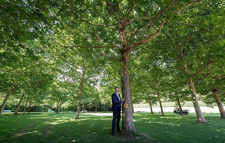 'Ein Mann entdeckt seine Liebe zu Bäumen' – das Bild, auf dem Markus Söder im Garten hinter der Staatskanzlei einen Baum umarmt, bleibt für seine erste Amtszeit als Regierungschef in Erinnerung.