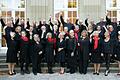 Der Chor des MV bei einem Konzert im Max-Littmann-Saal, Regentenbau, Bad Kissingen. So ausgewogen wie auf diesem Foto sind die Männer- und Frauenstimmen nicht immer.