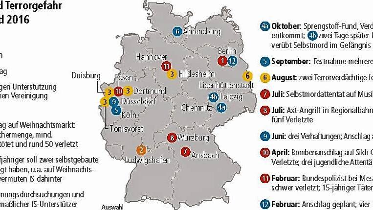 Anschläge und Terrorgefahr in Deutschland 2016