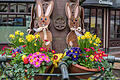 Der Osterbrunnen auf dem Marktplatz war festlich geschmückt.