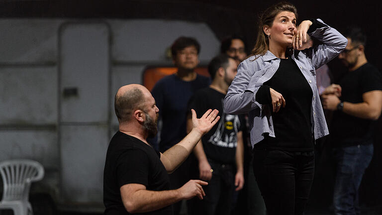 Daniel Peter       -  Bühnenprobe 'Ariadne auf Naxos' am Mainfranken Theater Würzburg - noch ohne Kostüm. Es inszeniert Dominique Horwitz