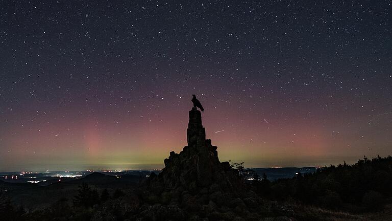 Polarlichter auf der Wasserkuppe, fotografiert von Polarlicht-Jägerin und Fotografin Martina Junk