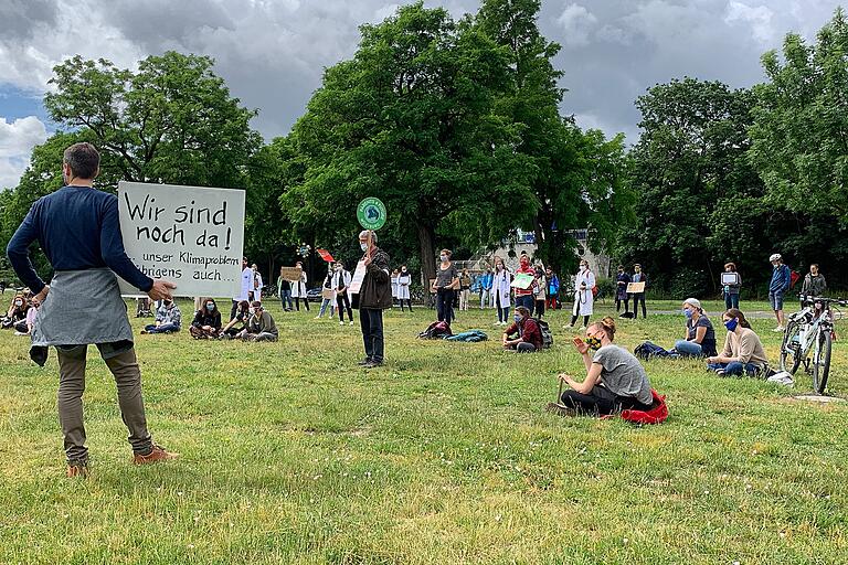 Im Sommer 2020 demonstrierten die Anhänger der Fridays for Future-Bewegung unter Corona-Bedingungen auf den Mainwiesen.&nbsp;