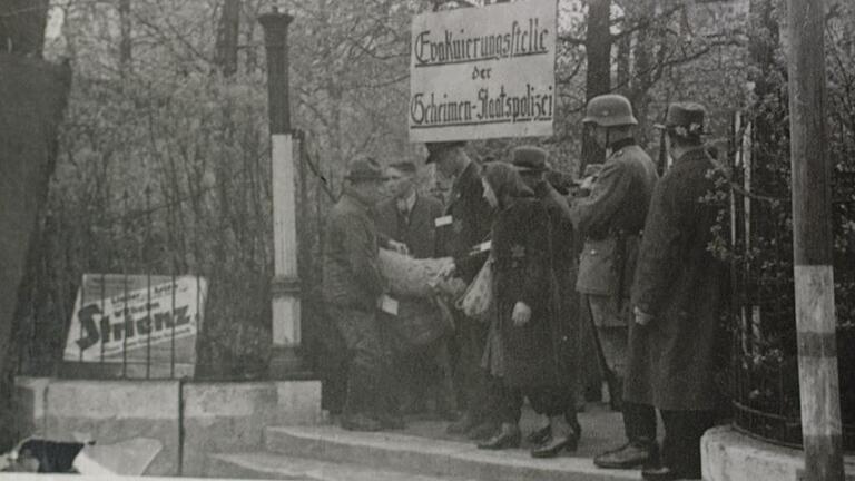 Die Evakuierungsstelle der Staatspolizei in Würzburg. Dort auch wurden die ersten 169 jüdischen Mitbürger aus Schweinfurt registriert.