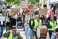 'Wir sind mehr wert', lautete eine der Botschaften auf der Ver.di-Demo in Würzburg.