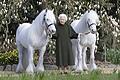Königin Elizabeth II. wird 96       -  Königin Elizabeth II. im April dieses Jahres zwischen ihren Fellponys Bybeck Nightingale (rechts) und Bybeck Katie.