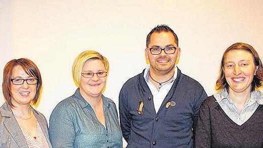 Führungswechsel im Kindergarten: (von links) Sandra Fella, Silke Herber-Krebs, Andreas Fasel und Stefanie Rumpel. Führungswechsel im Kindergarten: (von links) Sandra Fella, Silke Herber-Krebs, Andreas Fasel und Stefanie Rumpel.