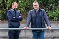 Michael Grieger (rechts) kontrolliert nun als Aufsichtsratsvorsitzender die Arbeit des Kickers-Vorstandsvorsitzenden Christian Jäger (links).