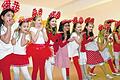 Ein dickes Bussi für die Besucher des Ebelsbacher Pfarreifaschings hatten die kleinsten Tänzerinnen der &bdquo;Jazz-Dance-Company&ldquo; parat.