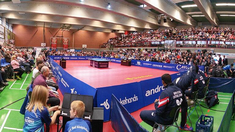 Aktuell führt der TSV Bad Königshofen die Zuschauertabelle der Tischtennis-Bundesliga an. In der Vorrunde kamen im Schnitt 534 Zuschauende in die Shakehands-Arena.