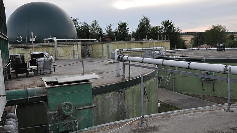 Die Biogasanlage von Werner Wunderlich in Maroldsweisach erzeugt auch Nahwärme.