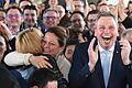 Landtagswahl im Saarland       -  Anhänger der CDU jubelten am Sonntag in Saarbrücken nach der Wahl.