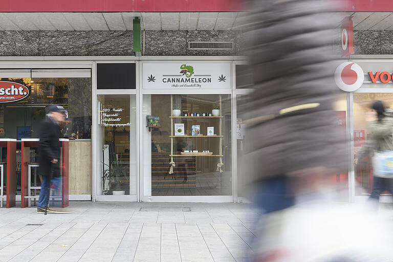 Der CBD-Shop 'Cannameleon' in der Eichhornstraße in Würzburg.