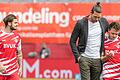 Der scheidende Torhüter Fabian Giefer (Mitte) musste nach dem Abpfiff seine Kameraden Dominik Baumann (links) und Patrick Sontheimer trösten.
