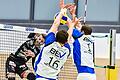 ++ Volleyball, 2.Bundesliga ++
Eltmann Heitec Volleys vs. SSC Karlsruhe       -  Überall zu finden: Johannes Engel (links) war der prägende Akteur der Heitec Volleys Eltmann beim 3:1-Arbeitssieg über Karlsruhe.