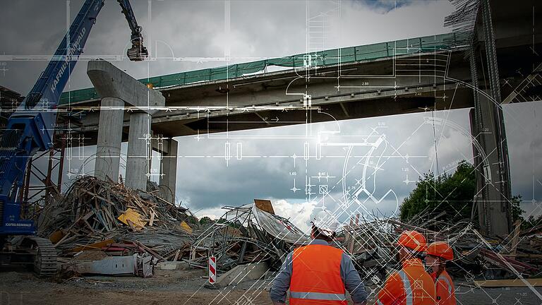 Knapp sieben Jahre nach dem Einsturz eines Teilstücks der Schraudenbach-Brücke läuft derzeit vor dem Landgericht Schweinfurt ein Prozess gegen vier Angeklagte – einen Statiker und drei Prüfingenieure.