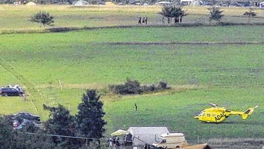 Notfall: Für einen Festivalgast musste nach Wespenstichen der Notarzt mit dem Rettungshubschrauber aus Ochsenfurt eingeflogen werden.