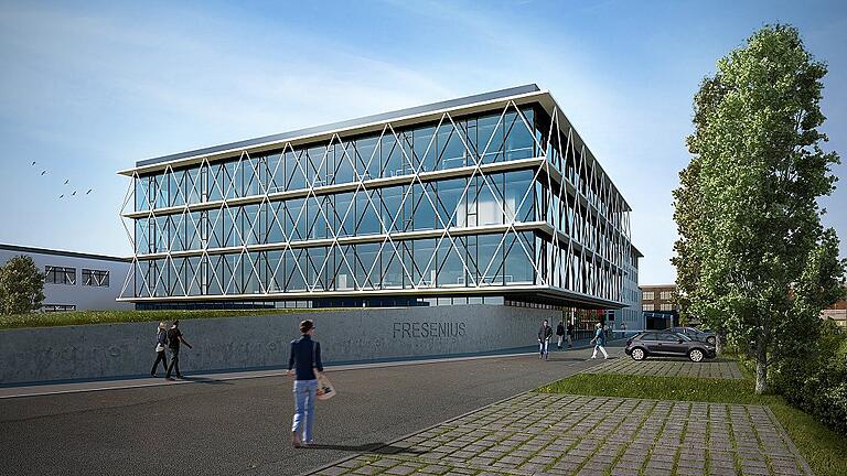 So soll es einmal aussehen, das neue Technologiezentrum von Fresenius Medical Care, entworfen von Stararchitekt Gunter Henn.