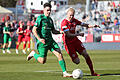 Fussball, Regionalliga Bayern, FC Würzburger Kickers - SpVgg Ansbach       -  Gibt es für die Würzburger Kickers im ersten Punktspiel des Jahres gegen die SpVgg Ansbach Grund zum Jubeln? Im Bild v.li.: Pepe Brekner (SpVgg Ansbach), Luke Hemmerich (FC Würzburger Kickers)