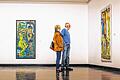 Viele Grüntöne: Blick in die Ausstellung Walter Becker im Tiefparterre der Kunsthalle.
