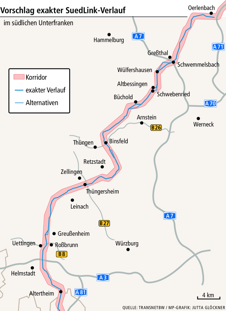 SuedLink: Netzbetreiber treiben Planung der Trasse voran