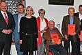 Bernd Rützel, Marco Netrval und Pamela Nembach (von links) ehrten bei der 120-Jahr-Feier des Ortsvereins Karlstadt etliche Männer und Frauen für langjährige Treue zur SPD.