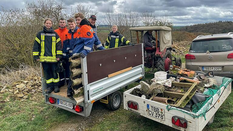 Jede Menge Müll sammelten die gut 70 Teilnehmer beim Umwelttag in Gerchsheim.