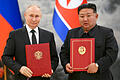 Russlands Präsident Putin in Nordkorea.jpeg       -  Der russische Präsident Wladimir Putin und der nordkoreanische Staatschef Kim Jong Un  unterzeichneten während eines Gipfeltreffens eine neue Partnerschaft, die auch einen gegenseitigen Beistand im Falle eines Angriffs auf das jeweils andere Land vorsieht.