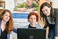Büro für Leichte Sprache: Julia Bartenstein, Lena Weinberger und Elena Husel (von links) übersetzen schwierige Texte, um so vielen Menschen Zugang zu wichtigen Themen zu ermöglichen.
