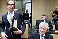 Bundesrat       -  Der Mann, der die Maut gemacht hat (Verkehrsminister Alexander Dobrindt), und der Mann, der die Maut haben wollte (CSU-Chef Horst Seehofer) im Bundesrat