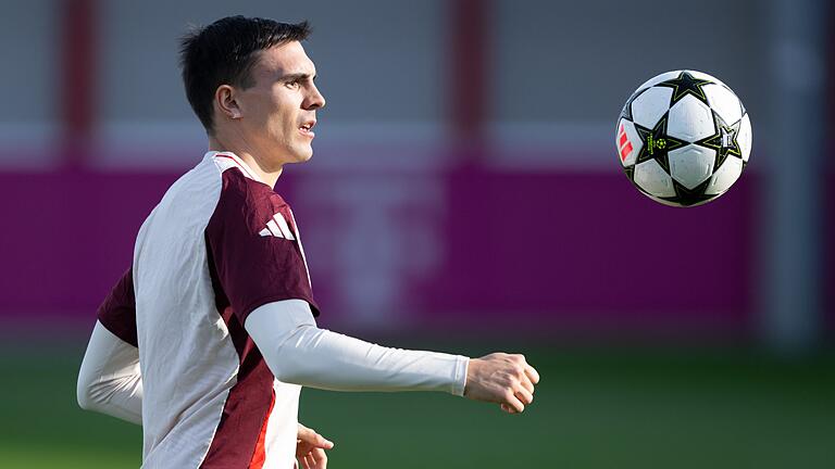 Training FC Bayern München       -  Für João Palhinha, hier beim Training, ist die Partie gegen Benfica ein ganz spezielles Spiel.