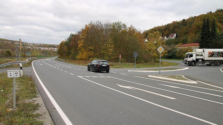 An der B26-Ausfahrt in Wernfeld gilt nicht Tempo 70.