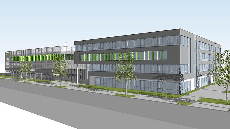 Die Pläne für das Dienstleistungszentrum und Parkhaus Würzburg-Hubland fanden in der Stadtbildkommission keine Zustimmung. Foto: hsp.architekten  Planungsgesellschaft mbH