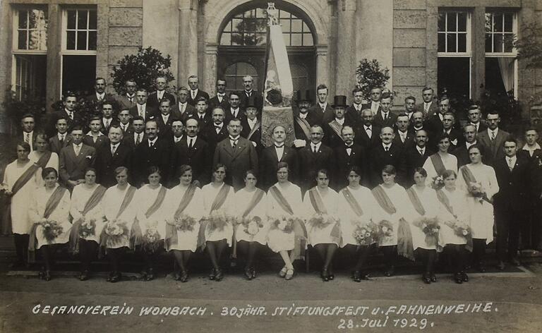 1929 entstand dieses Foto des GV Wombach 1899 zum 30-jährigen Stiftungsfest und Fahnenweihe. 1929 entstand dieses Foto des GV Wombach 1899 zum 30-jährigen Stiftungsfest und Fahnenweihe. 