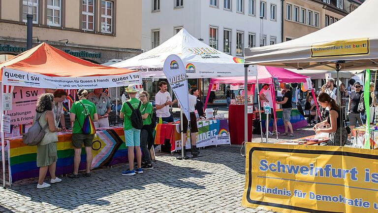 Das 'Fest der Vielfalt' fand am 20. Juli am Marktplatz statt. Neonazis mischten sich als vermeintliches Kamerateam unter die Besucher.