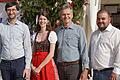 Die Mitglieder der Festgemeinschaft Oliver Werner (von links), Sabrina Müller, Walter Wegner und Christoph Hartmann freuen sich auf die Rafelder Kirchweih.