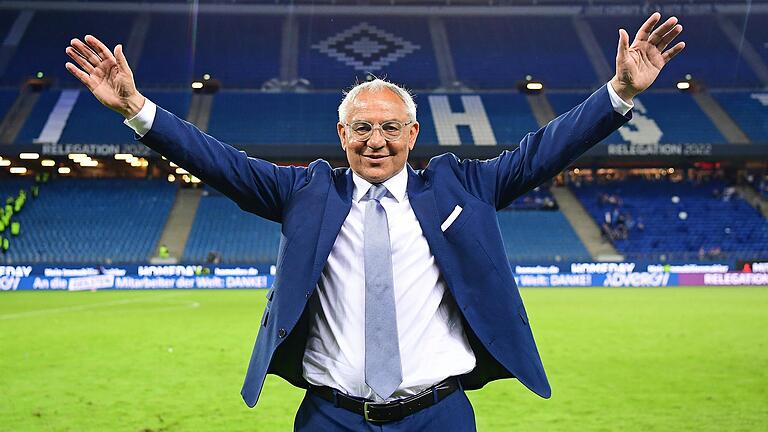 Triumphator Felix Magath: Nach dem Sieg in der Relegation gegen den Hamburger SV und dem Klassenerhalt mit Hertha BSC ist der Trainer-Altmeister der gefeierte Retter. Triumphator Felix Magath: Nach dem Sieg in der Relegation gegen den Hamburger SV und dem Klassenerhalt mit Hertha BSC ist der Trainer-Altmeister der gefeierte Retter.