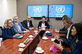 Svenja Schulze in Amman.jpeg       -  Bundesentwicklungsministerin Svenja Schulze (l) im Gespräch mit UNWRA-Generalkommissar Philippe Lazzarini.